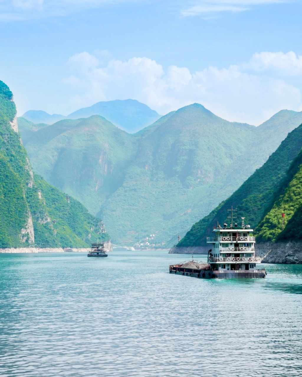 Three Gorges landscape viewed during a Yangtze River cruise